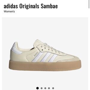 Women’s Adidas Original Samba - Wonder White/Cloud White/Silver Metallic